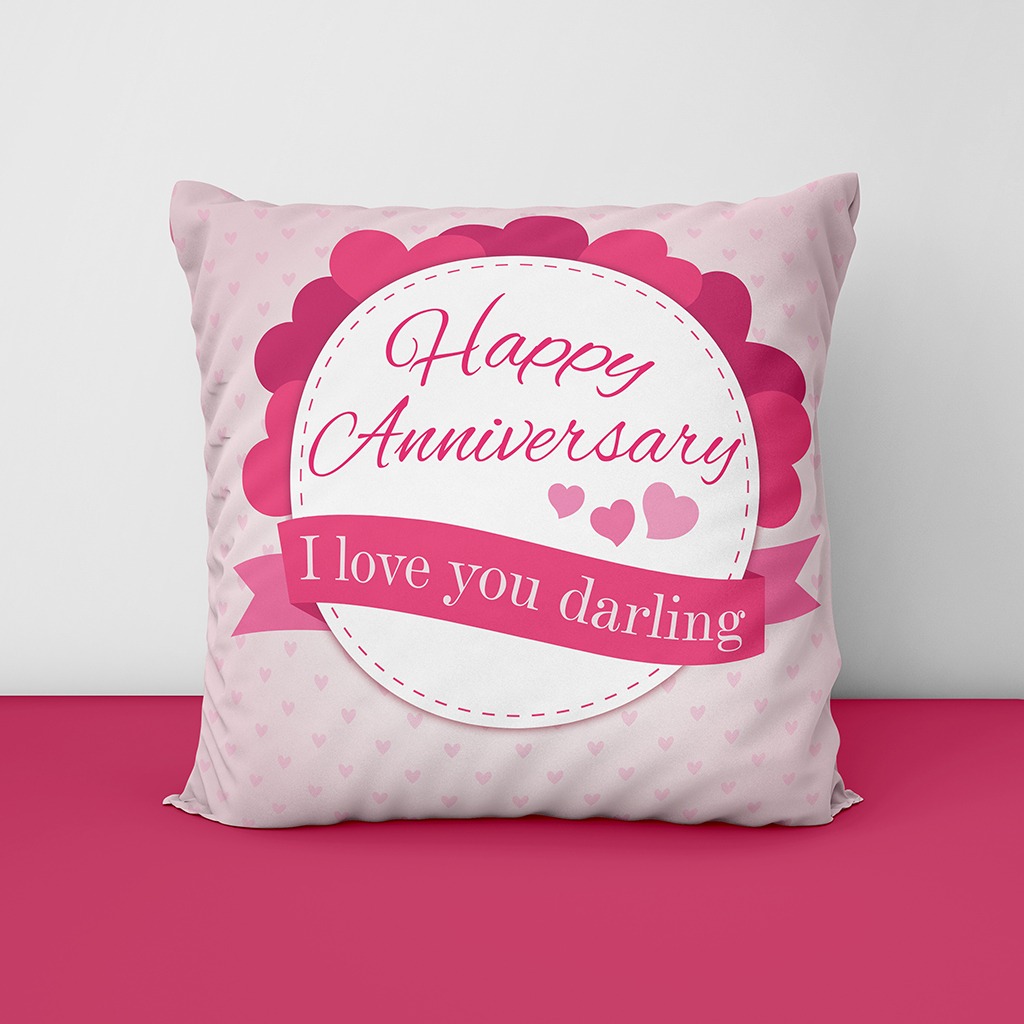 Happy Anniversary Customize Cushion
